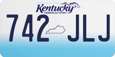 KY license plate 742JLJ