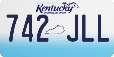 KY license plate 742JLL