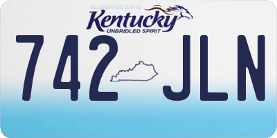 KY license plate 742JLN