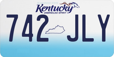 KY license plate 742JLY