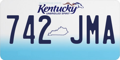 KY license plate 742JMA