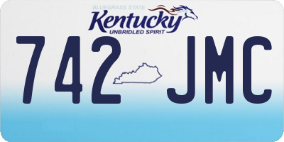 KY license plate 742JMC