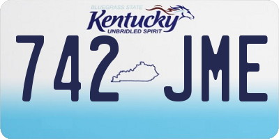 KY license plate 742JME