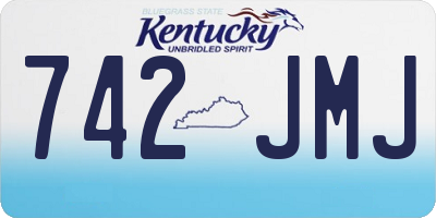 KY license plate 742JMJ