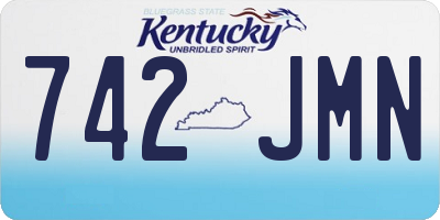 KY license plate 742JMN