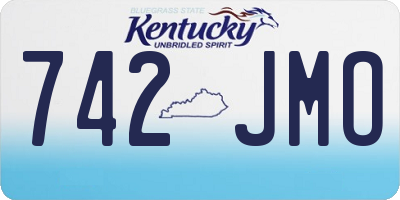 KY license plate 742JMO