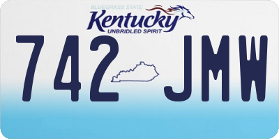 KY license plate 742JMW