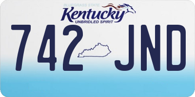 KY license plate 742JND