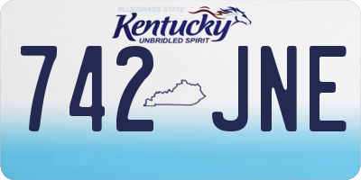 KY license plate 742JNE