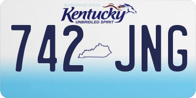 KY license plate 742JNG