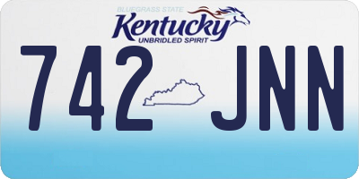 KY license plate 742JNN