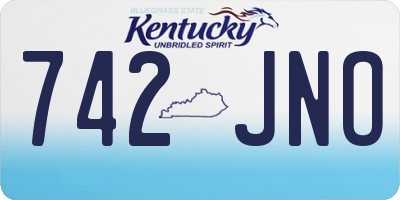 KY license plate 742JNO