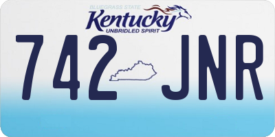 KY license plate 742JNR