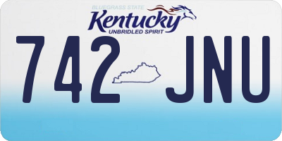 KY license plate 742JNU