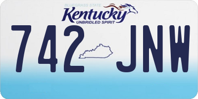 KY license plate 742JNW