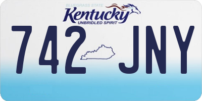 KY license plate 742JNY