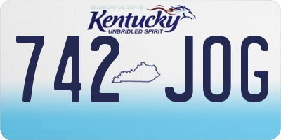 KY license plate 742JOG