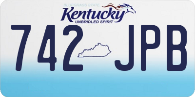 KY license plate 742JPB