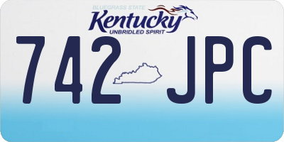 KY license plate 742JPC