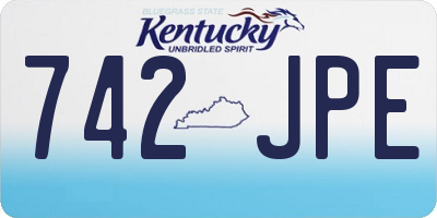 KY license plate 742JPE