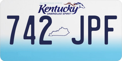 KY license plate 742JPF