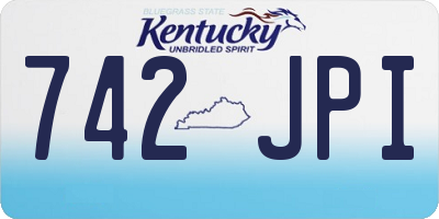 KY license plate 742JPI