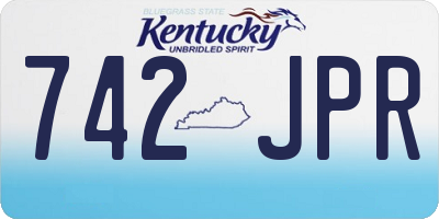 KY license plate 742JPR