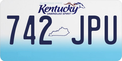 KY license plate 742JPU
