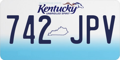 KY license plate 742JPV