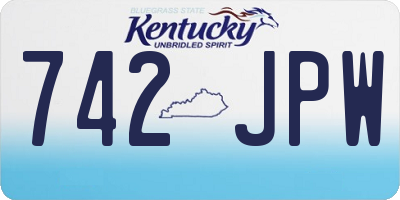 KY license plate 742JPW