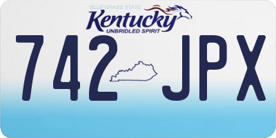 KY license plate 742JPX