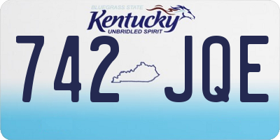 KY license plate 742JQE