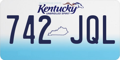 KY license plate 742JQL