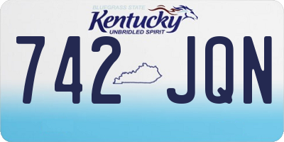 KY license plate 742JQN