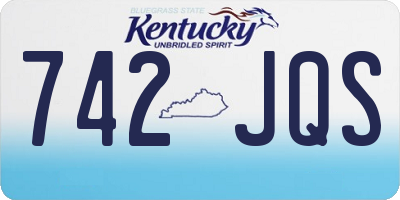 KY license plate 742JQS