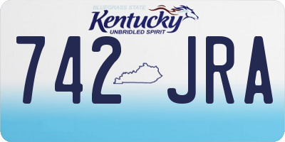 KY license plate 742JRA