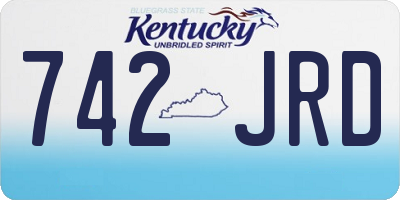KY license plate 742JRD
