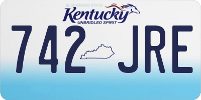 KY license plate 742JRE