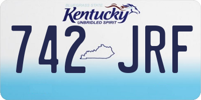 KY license plate 742JRF