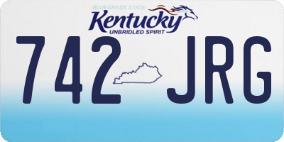 KY license plate 742JRG