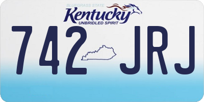 KY license plate 742JRJ