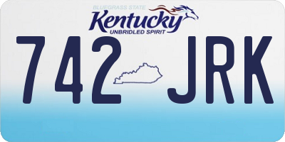 KY license plate 742JRK