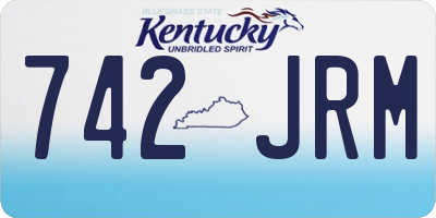 KY license plate 742JRM