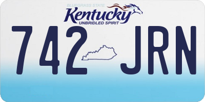 KY license plate 742JRN