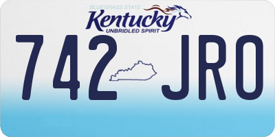 KY license plate 742JRO