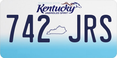 KY license plate 742JRS