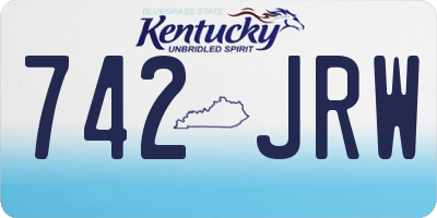 KY license plate 742JRW