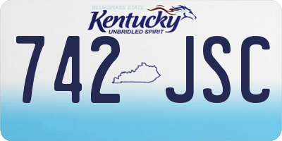 KY license plate 742JSC