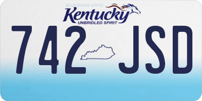 KY license plate 742JSD