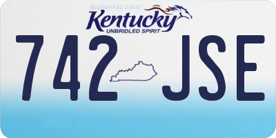 KY license plate 742JSE